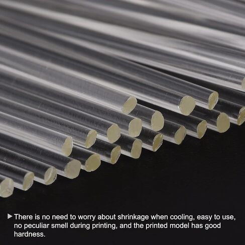 MECCANIXITY Filament Refills PLA Filaments Clear 1.75mm, 250mm/10inch Length for 3D Printing Pen, Pack of 40 in Saudi Arabia
