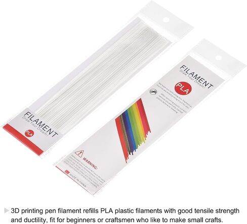 MECCANIXITY Filament Refills PLA Filaments Clear 1.75mm, 250mm/10inch Length for 3D Printing Pen, Pack of 40 in Saudi Arabia