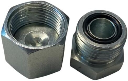 طقم غطاء وقابس ORFS مقاس 3/4 بوصة لأنبوب وأنابيب الخرطوم الهيدروليكي، من الفولاذ الكربوني المجلفن - Dash #12 in Kuwait