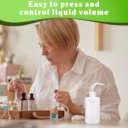 36 قطعة من زجاجات الغسيل البلاستيكية، زجاجة غسيل الوشم، زجاجة ماء للرموش، زجاجة ماء للشطف في المختبر، زجاجة بفوهة ضيقة للنباتات العصارية الطبية، مختبر المنزل (150 مل، 250 مل، 500 مل) in Kuwait