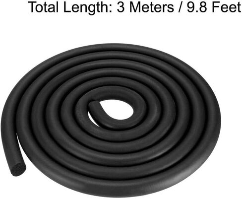Sponge Foam Solid Rubber Sealing Strip Diameter 3mm Foam Rubber Seal Weather Strip Length 5M in Kuwait
