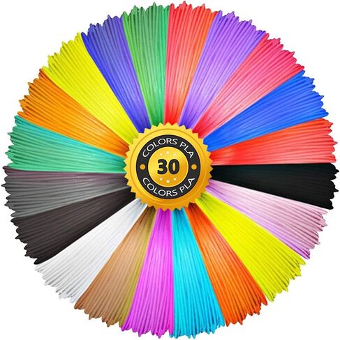 3D Pen PLA Filament Refills 1.75mm, Aishtec PLA Filament 1.75mm, 30 Colors, 10 Feet Each Color, Total 300FT in Saudi Arabia