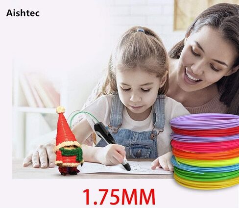 3D Pen PLA Filament Refills 1.75mm, Aishtec PLA Filament 1.75mm, 30 Colors, 10 Feet Each Color, Total 300FT in Saudi Arabia
