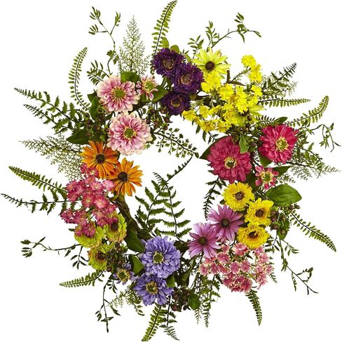 Nearly Natural Artificial Mixed Flower Wreath in Saudi Arabia