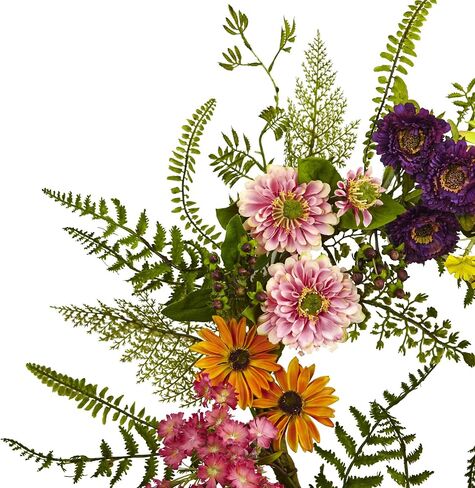 Nearly Natural Artificial Mixed Flower Wreath in Saudi Arabia