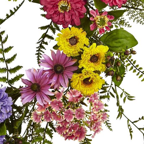 Nearly Natural Artificial Mixed Flower Wreath in Saudi Arabia