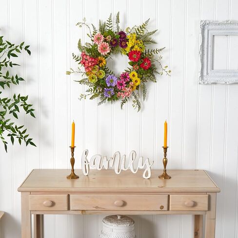 Nearly Natural Artificial Mixed Flower Wreath in Saudi Arabia