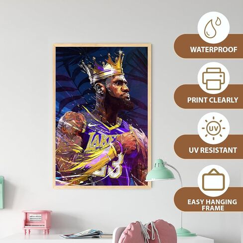 FGDIUCVN 6 PCS Lebron James Poster No Framed Basketball Posters NBA Player Sports Posters Canvas Paintings Wall Art Decor Gifts for Boys Bedroom 8 x 12 Inch (20 x 30 CM) in Saudi Arabia