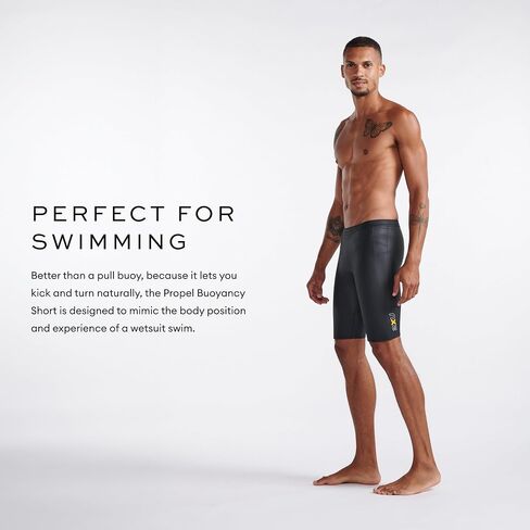2XU - Propel Buoyancy Short - Rubber Nylon Material for Swimming - Black in Saudi Arabia