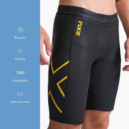 2XU - Propel Buoyancy Short - Rubber Nylon Material for Swimming - Black in Saudi Arabia