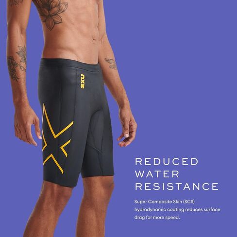 2XU - Propel Buoyancy Short - Rubber Nylon Material for Swimming - Black in Saudi Arabia