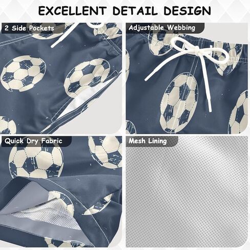 Fire Soccer Little Boys Swim Trunks Kids Board Shorts Swimsuit Bathing Suit Swimwear Size 8 21342444 in Saudi Arabia
