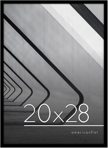 Americanflat 15x18 Picture Frame with Polished Plexiglass - Streamline Collection - Thin Border Picture Frame for Wall Display - Hanging Hardware Included - Black in Saudi Arabia