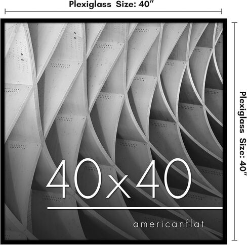 Americanflat 15x18 Picture Frame with Polished Plexiglass - Streamline Collection - Thin Border Picture Frame for Wall Display - Hanging Hardware Included - Black in Saudi Arabia