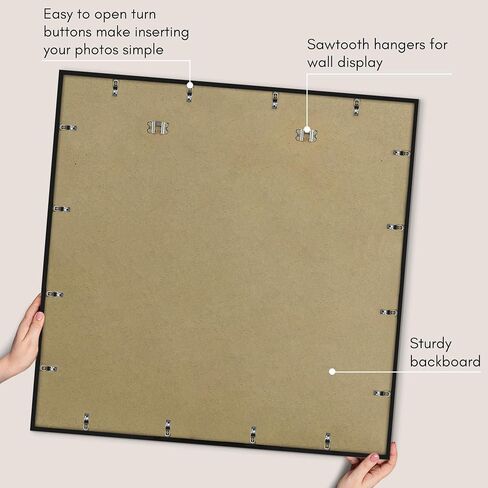 Americanflat 15x18 Picture Frame with Polished Plexiglass - Streamline Collection - Thin Border Picture Frame for Wall Display - Hanging Hardware Included - Black in Saudi Arabia