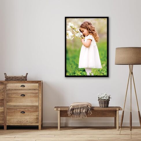 Americanflat 15x18 Picture Frame with Polished Plexiglass - Streamline Collection - Thin Border Picture Frame for Wall Display - Hanging Hardware Included - Black in Saudi Arabia