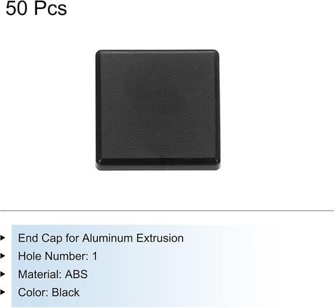 MECCANIXITY 30Pcs Standard Plastic Square Aluminum Extrusion End Cap Black Hole Dia 5.2mm 20x20mm for Trolley, Fish Tank Rack, Storage Rack in Saudi Arabia