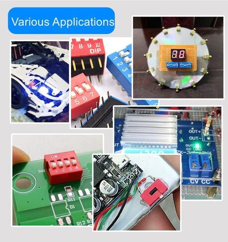 Fielect 5pcs Blue DIP Switch Horizontal Toggle 1-7 Positions 2.54mm Pitch for Circuit Breadboards PCB in Saudi Arabia