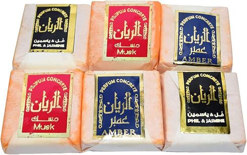 bonballoon 6 pcs Islamic Fragrance Perfume Jamid Solid Musk 3 Different Natural Fragrance Islamic Arabic Perfume Free Arabian Cube Halal in Kuwait