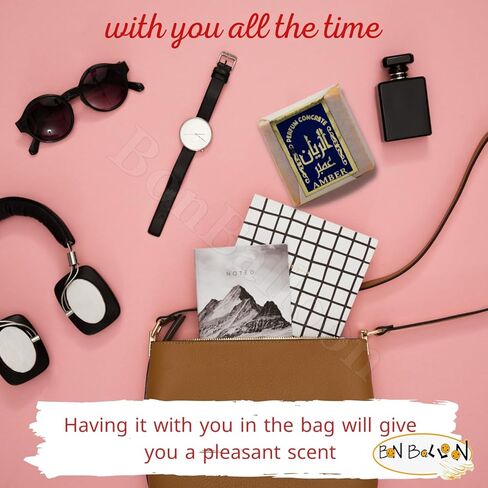 bonballoon 6 pcs Islamic Fragrance Perfume Jamid Solid Musk 3 Different Natural Fragrance Islamic Arabic Perfume Free Arabian Cube Halal in Kuwait