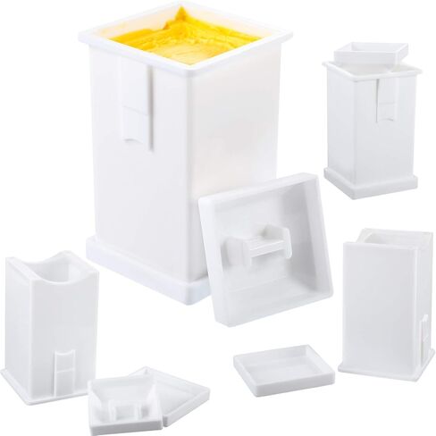 Boao 4 Pieces Butter Spreader with Built-In Cover Dishwasher Safe Corn Cob Butterer Plastic Butter Dispenser on Pancakes, Waffles, Bagels, and Toast in Saudi Arabia