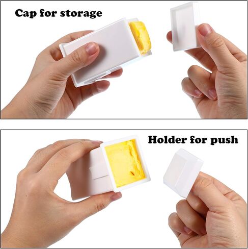 Boao 4 Pieces Butter Spreader with Built-In Cover Dishwasher Safe Corn Cob Butterer Plastic Butter Dispenser on Pancakes, Waffles, Bagels, and Toast in Saudi Arabia