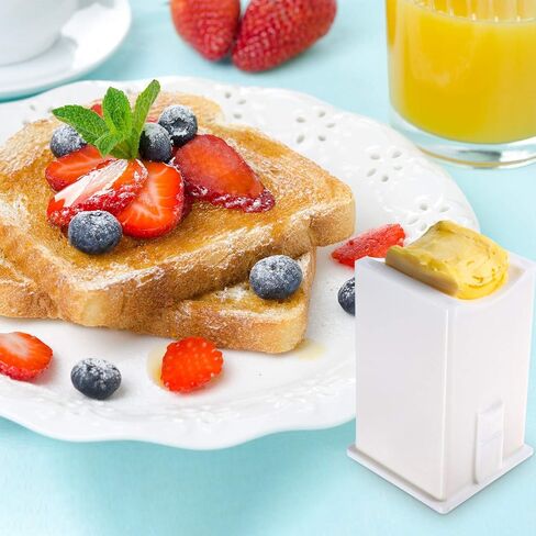 Boao 4 Pieces Butter Spreader with Built-In Cover Dishwasher Safe Corn Cob Butterer Plastic Butter Dispenser on Pancakes, Waffles, Bagels, and Toast in Saudi Arabia