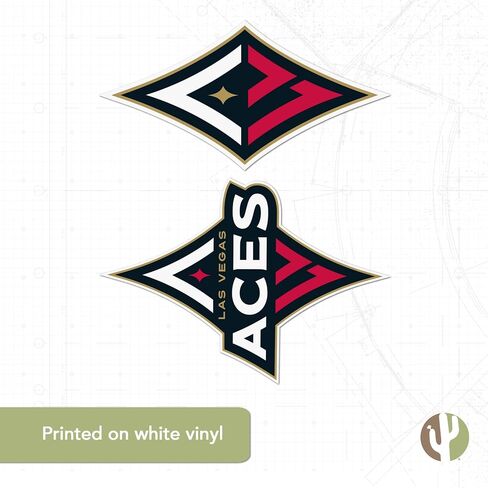 Desert Cactus Las Vegas Aces Sticker WNBA Women's National Basketball Association Officially Licensed Vinyl Decal Laptop Water Bottle Car Scrapbook (4 Inch) in Saudi Arabia