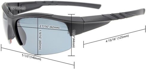 Eyekepper TR90 Polarized Bifocal Half Rimless Sunglasses Transparent Frame +3.0 in Saudi Arabia