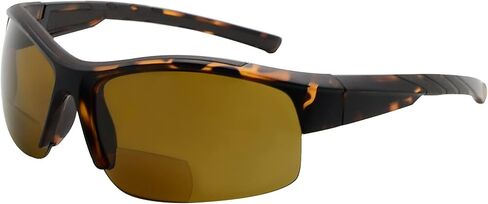 Eyekepper TR90 Polarized Bifocal Half Rimless Sunglasses Transparent Frame +3.0 in Saudi Arabia