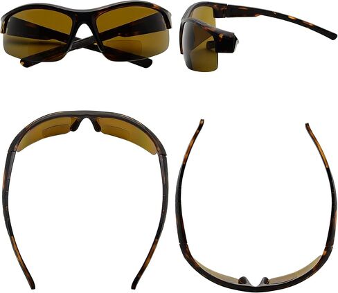 Eyekepper TR90 Polarized Bifocal Half Rimless Sunglasses Transparent Frame +3.0 in Saudi Arabia