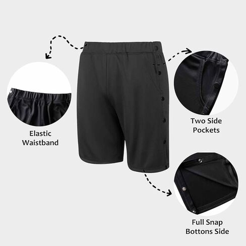 شورت تمزيق للرجال، شورت قصير منفصل بعد الجراحة، شورت متكيف بعد جراحة الركبة والورك مع جيوب in Kuwait