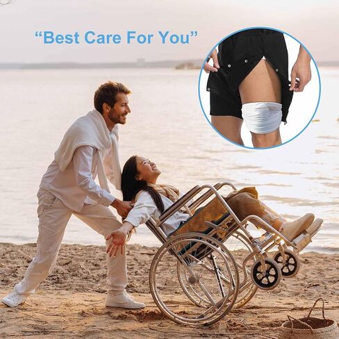 شورت تمزيق للرجال، شورت قصير منفصل بعد الجراحة، شورت متكيف بعد جراحة الركبة والورك مع جيوب in Kuwait