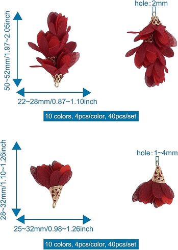 Craftdady 28Pcs 7.4 inch Polyester Tassels for Keychain Bookmark Long Tassel Charms Big Pendants for Crafts DIY Garland Jewelry Making Home Bag Decoration in Saudi Arabia