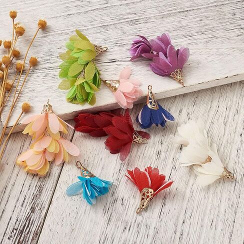 Craftdady 28Pcs 7.4 inch Polyester Tassels for Keychain Bookmark Long Tassel Charms Big Pendants for Crafts DIY Garland Jewelry Making Home Bag Decoration in Saudi Arabia