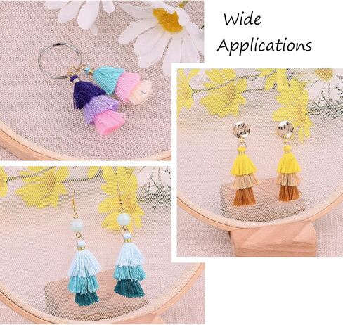 Craftdady 28Pcs 7.4 inch Polyester Tassels for Keychain Bookmark Long Tassel Charms Big Pendants for Crafts DIY Garland Jewelry Making Home Bag Decoration in Saudi Arabia