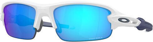 Oakley Youth OJ9008 Flak XXS Square Sunglasses, Matte White/Prizm Sapphire, 58 mm in Saudi Arabia