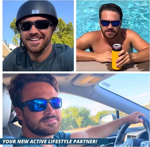 BLUE CUT - Polarized Sunglasses for Men & Women UV Protection, for Fishing, Sports, & Driving in Saudi Arabia