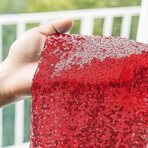 YUHX 12" x 72" Pink Sequin Table Runner, Glitter Sparkle Pink Table Runner Rectangle for Birthday Wedding, Bridal & Baby Shower Party Supplies Decorations (Pink, 1 Pack) in Saudi Arabia
