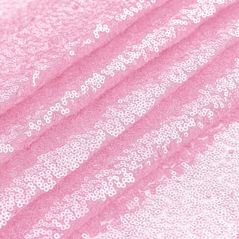 YUHX 12" x 72" Pink Sequin Table Runner, Glitter Sparkle Pink Table Runner Rectangle for Birthday Wedding, Bridal & Baby Shower Party Supplies Decorations (Pink, 1 Pack) in Saudi Arabia