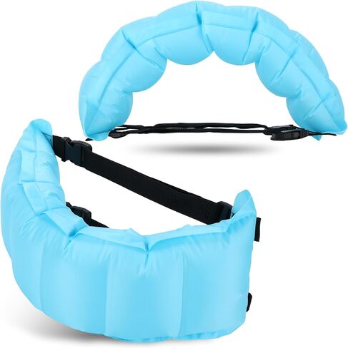 Lewtemi 2 Pcs Inflatable Swim Belt Pool Flotation Belt Portable Waist Flotation Belt for Adults Adjustable Floating Belt Swimming Training Aid Waist Belt with Buckle and Rope for Swimming in Saudi Arabia