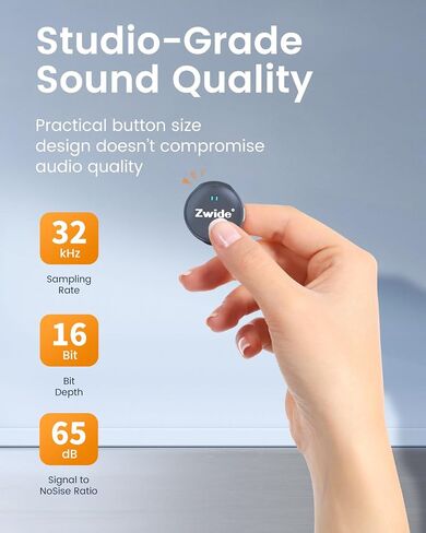 Wireless Lavalier Microphone M8-C(1to1), Noise Cancellation & Reverberation, Playback without Pull Out, Compact Mini Lapel Mics with Detachable Magnetic Clip for Android Phones/PC/USB-C Port in Saudi Arabia
