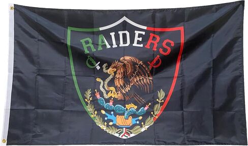 Flag Raiders Mexico Soccer Fan Flags Large Raiders Flag Mexico Raiders Las Vegas Bright Decoration for indoor and outdoor Decor Banner For Man Garage Stadium 3x5ft in Saudi Arabia