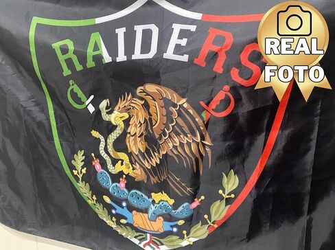Flag Raiders Mexico Soccer Fan Flags Large Raiders Flag Mexico Raiders Las Vegas Bright Decoration for indoor and outdoor Decor Banner For Man Garage Stadium 3x5ft in Saudi Arabia