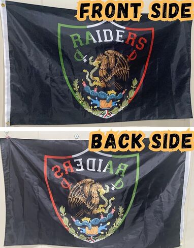 Flag Raiders Mexico Soccer Fan Flags Large Raiders Flag Mexico Raiders Las Vegas Bright Decoration for indoor and outdoor Decor Banner For Man Garage Stadium 3x5ft in Saudi Arabia