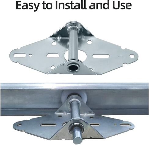 HOME MASTER HARDWARE 4 قطع من مفصلات أبواب المرآب شديدة التحمل مقاس 14 من الفولاذ رقم 1 مع لمسة نهائية مجلفنة - استبدال باب المرآب السكني/الخفيف in Saudi Arabia