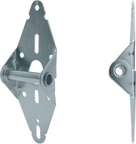 HOME MASTER HARDWARE 4 قطع من مفصلات أبواب المرآب شديدة التحمل مقاس 14 من الفولاذ رقم 1 مع لمسة نهائية مجلفنة - استبدال باب المرآب السكني/الخفيف in Saudi Arabia
