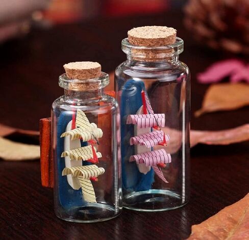 12 قطعة من الزجاجات الزجاجية الصغيرة الشفافة 30 مل، 1.18 بوصة × 2.75 بوصة، مع سدادات الفلين الخشبية، زجاجات الزهور، زجاجات التعويذة، زجاجات زجاجية صغيرة، زجاجة رسالة، زجاجات التمنيات، زجاجات صياغة هدايا لحفلات الزفاف in Kuwait