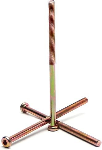 MroMax 5 قطع M8-1.25 × 150 مم مسمار سداسي برأس مسطح، براغي آلة سداسية داخلية طويلة جدًا، فولاذ كربوني، نصف ملولب، مسامير بديلة شديدة التحمل لأثاث السرير المزدوج رف التلفزيون للتعليق على الحائط in Saudi Arabia