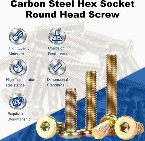 MroMax 5 قطع M8-1.25 × 150 مم مسمار سداسي برأس مسطح، براغي آلة سداسية داخلية طويلة جدًا، فولاذ كربوني، نصف ملولب، مسامير بديلة شديدة التحمل لأثاث السرير المزدوج رف التلفزيون للتعليق على الحائط in Saudi Arabia